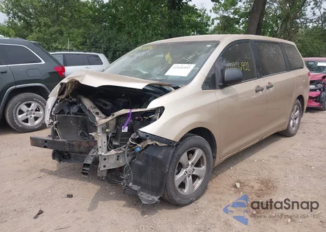 2011 Toyota Sienna Base V6 из США, поврежденный, VIN 5TDZK3DC6BS041532